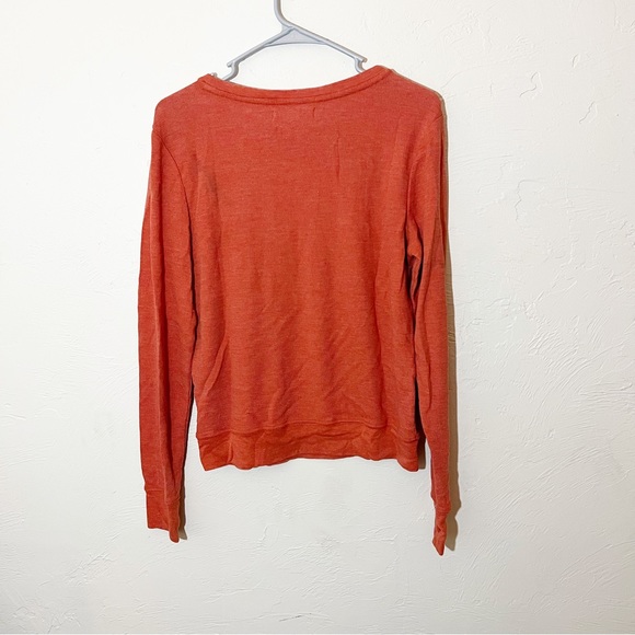 Spiritual Gangster Mystical Moon Burnt Orange Thermal Pullover Sz S - Picture 7 of 8